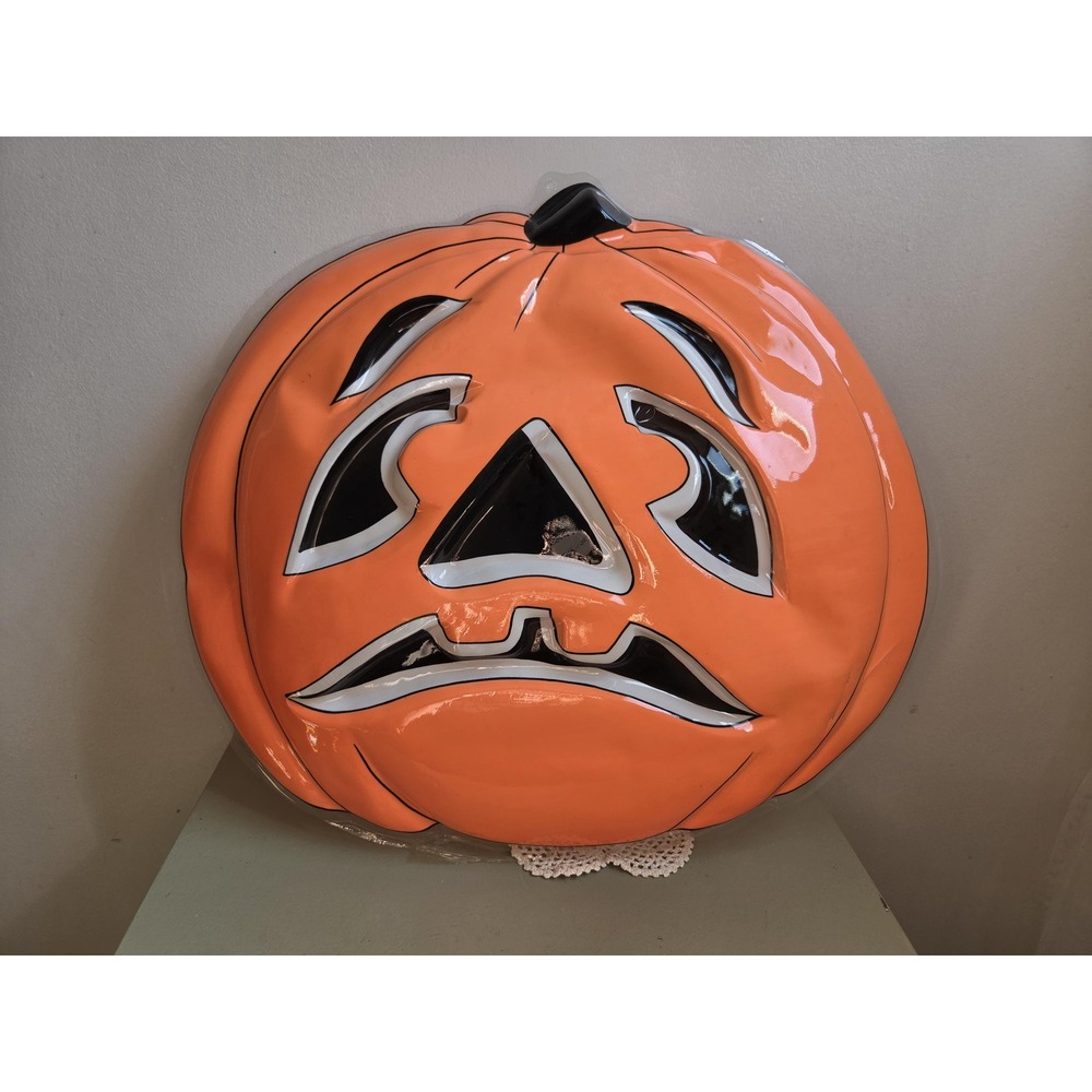 Large Halloween Jack O Lantern Pumpkin Plastic Wall Hanging Nobility